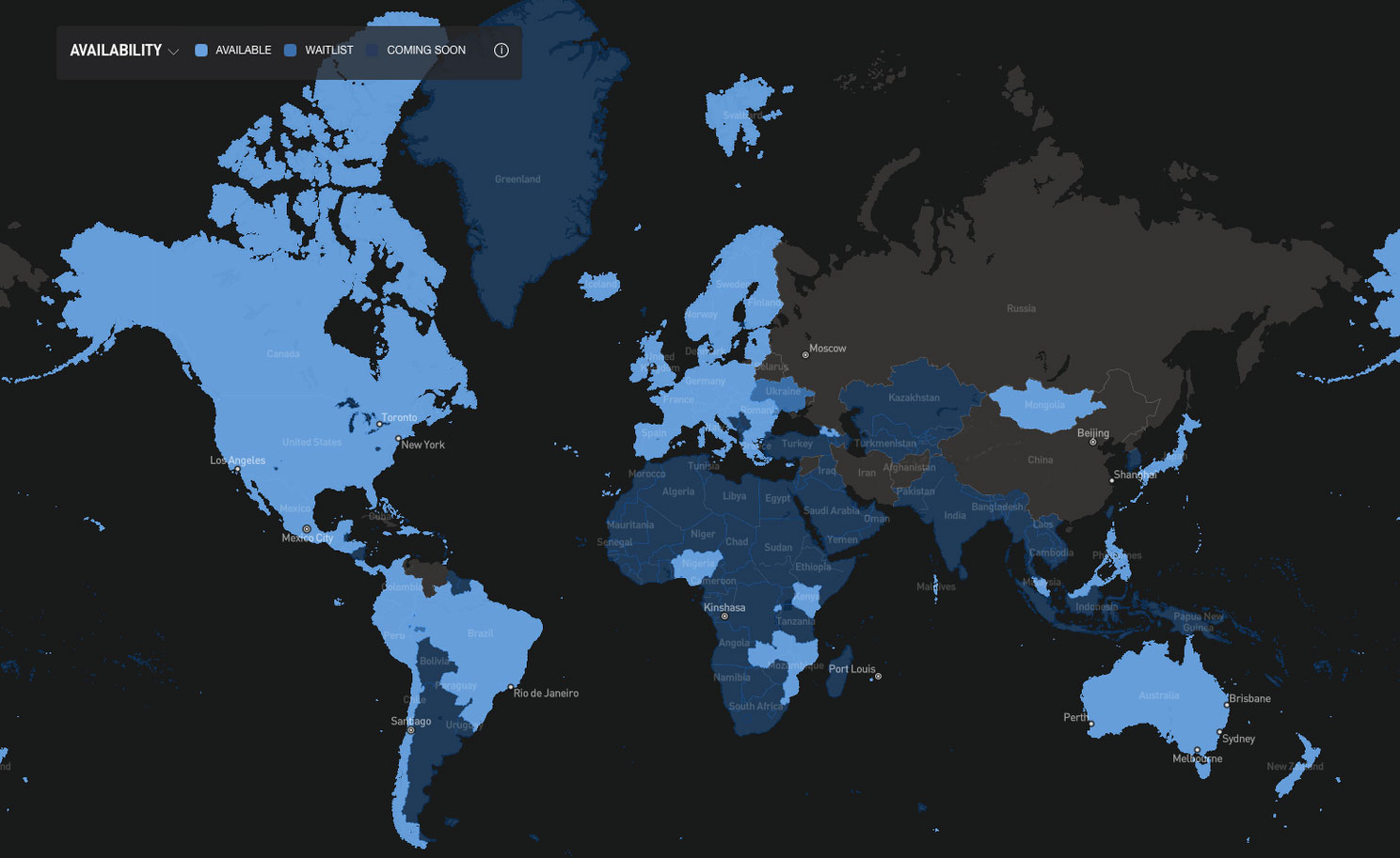 Fig. 1 Global Reach of the Starlink Satellite Network and Future Expansion Prospects. Original Source: starlink.com 